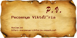 Pecsenye Viktória névjegykártya