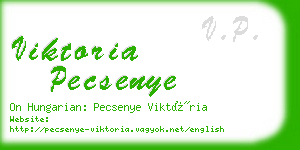 viktoria pecsenye business card